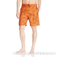 Balboa Men's Printed Swim Trunk Orange B01N16PTIE